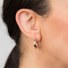 Load image into Gallery viewer, 9ct Rose Gold Plain 15mm Hoops Earrings