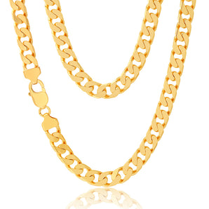 9ct Yellow Solid Gold 300 Gauge 60cm Curb Chain