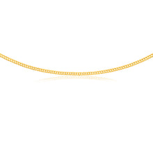 Load image into Gallery viewer, 9ct Yellow Gold Curb Chain 45cm 90 Gauge