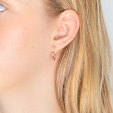 Load image into Gallery viewer, 9ct Rose Gold Diamond Cut 15mm Hoop Earrings