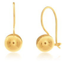 Load image into Gallery viewer, 9ct Yellow Gold Plain Ball Earwire Earrings