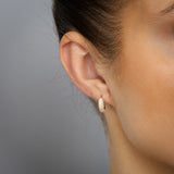 9ct Yellow Gold Cubic Zirconia Huggies Hoop Earrings