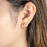 9ct Yellow Gold 10mm Diamond Cut Hoop Earrings