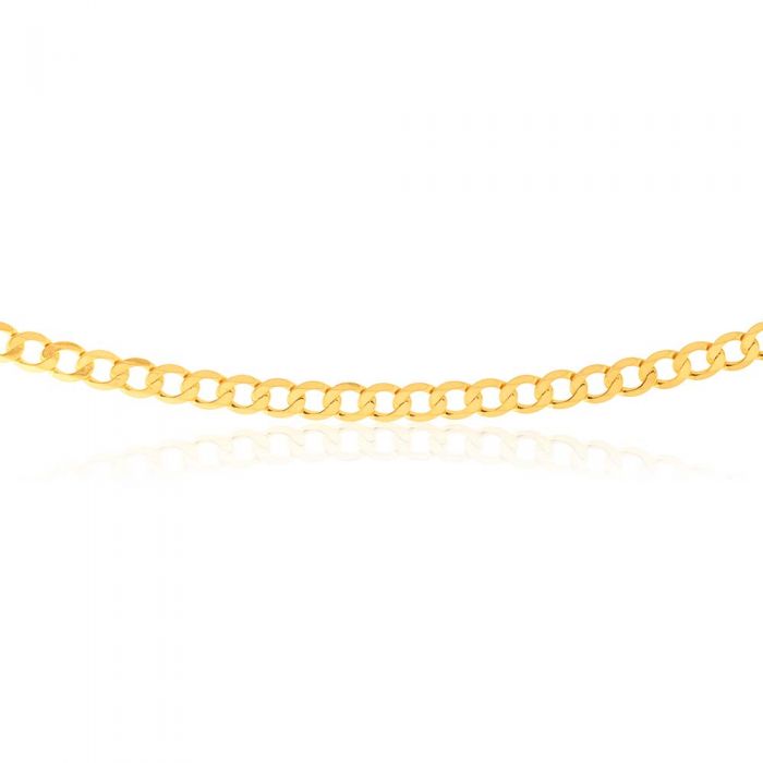9ct Yellow Gold 55cm Curb Chain