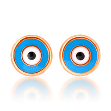 Load image into Gallery viewer, 9ct Rose Gold Evil Eye Stud earrings