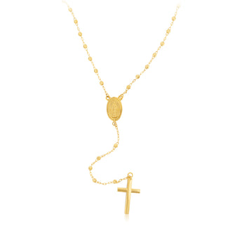 A LARGE MADONNA STYLE CROSS BLACK BALL CHAIN NECKLACE A LARGE MADONNA STYLE CROSS BLACK BALL CHAIN NECKLACE