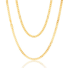 Load image into Gallery viewer, 9ct Yellow Gold 120 Gauge Curb 55cm Chain