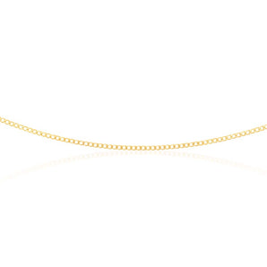 9ct Yellow Solid Gold 60 Gauge Curb 45cm Chain