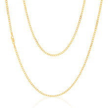 Load image into Gallery viewer, 9ct Yellow Gold 60 Gauge Curb 55cm Chain