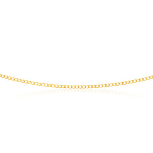 9ct Yellow Solid Gold 60 Gauge Curb 55cm Chain