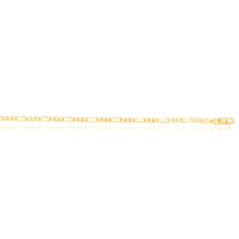 Load image into Gallery viewer, 9ct Yellow Gold 60 Gauge Figaro 19cm Bracelet