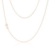 9ct Rose Solid Gold 31 Gauge Curb 46cm Chain