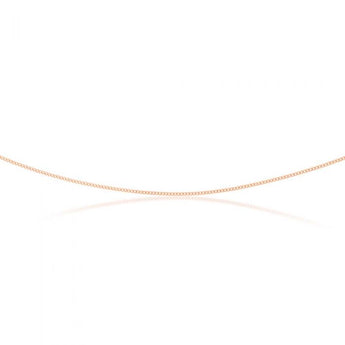 9ct Rose Solid Gold 31 Gauge Curb 46cm Chain