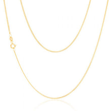 Load image into Gallery viewer, 9ct Yellow Gold 40 Gauge Curb 41cm Chain
