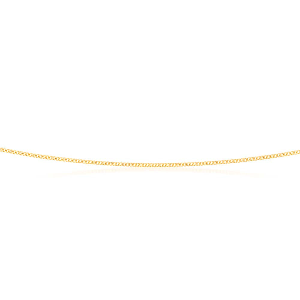 9ct Yellow Gold 40 Gauge Curb 41cm Chain