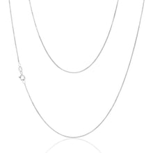 Load image into Gallery viewer, 9ct White Gold 15 Gauge 46cm Chain