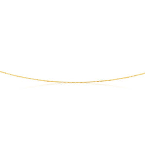 9ct Yellow Solid Gold 15 Gauge Box 41cm Chain
