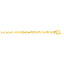 Load image into Gallery viewer, 9ct Yellow Gold Fancy Tulip CZ 20cm Boltring Chain &quot;Talulah&quot;