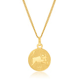 9ct Yellow Gold Zodiac Taurus Pendant