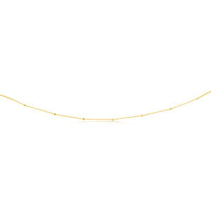 9ct Yellow Gold Curb With Diamond Cut Dices 45cm Chain