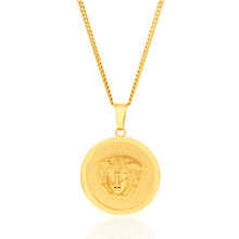 Load image into Gallery viewer, 9ct Yellow Gold Round Medusa Pendant