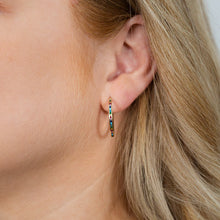 Load image into Gallery viewer, 9ct Yellow Gold Multicolour Double Side 20mm Hoop Earrings