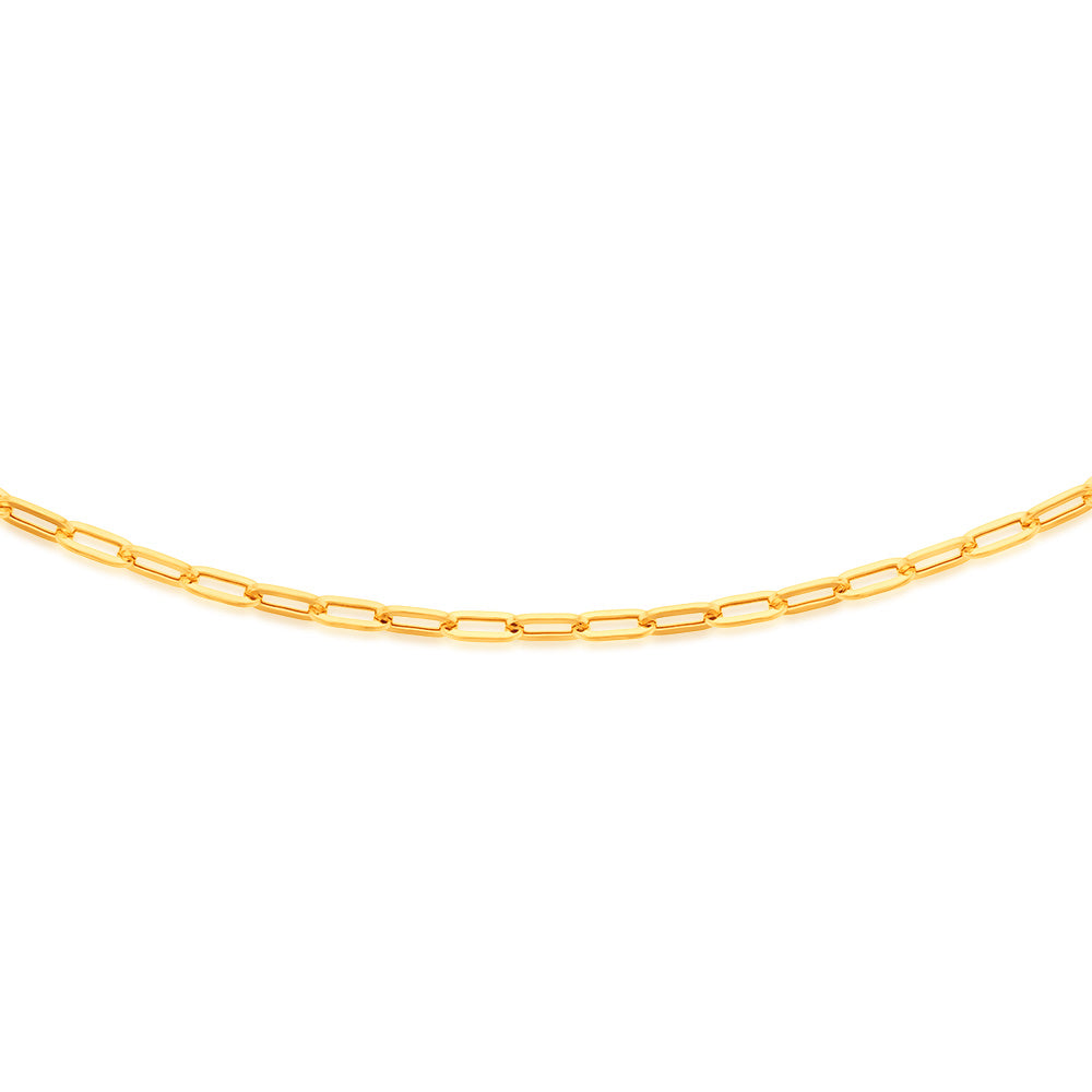 9ct Yellow Gold Extra Large Paperclip 76cm Chain