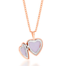 Load image into Gallery viewer, 9ct Rose Gold Heart St. Christopher 12mm Locket