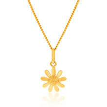 Load image into Gallery viewer, 9ct Yellow Gold 9mm Flower Pendant