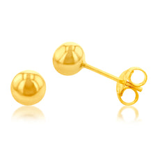 Load image into Gallery viewer, 9ct Yellow Gold 5mm Ball Stud Earrings