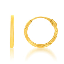Load image into Gallery viewer, 9ct Yellow Gold Fancy 10mm Sleeper Earring