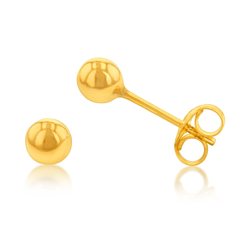 Share 134+ gold earrings ball design latest
