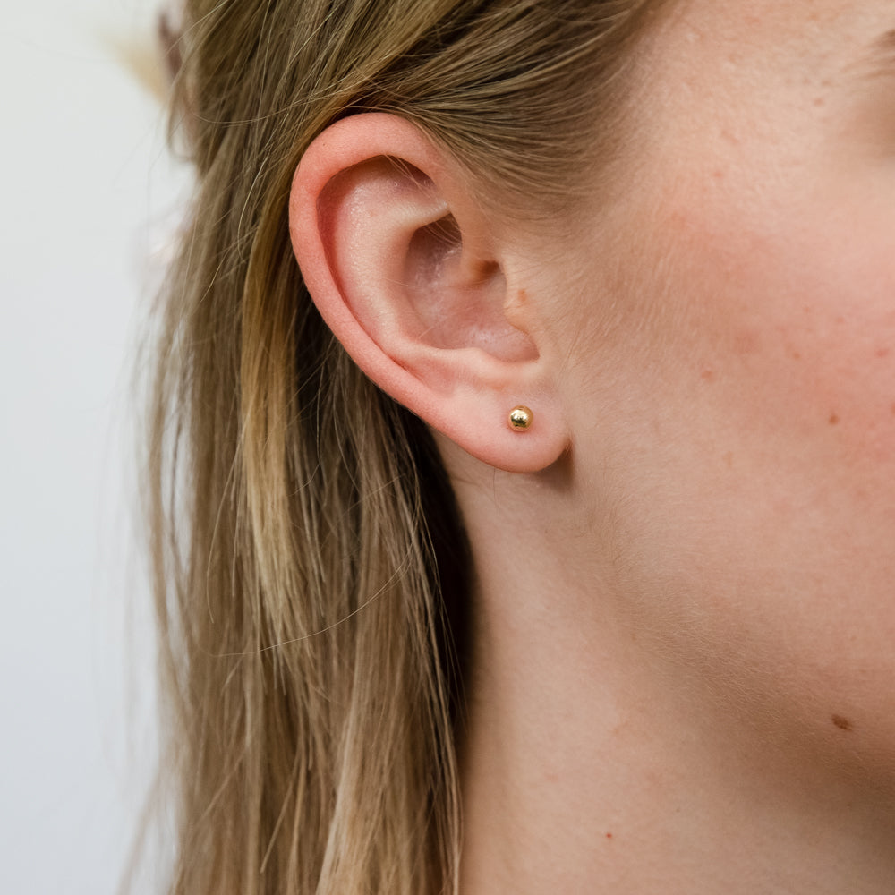 9ct Yellow Gold 4mm Ball Stud Earrings Shiels Jewellers