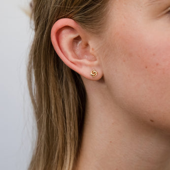 9ct Yellow Gold Twin Dolphin Stud Earrings