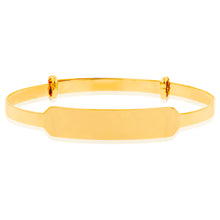 Load image into Gallery viewer, 9ct Yellow Gold Expandable ID Baby Bangle