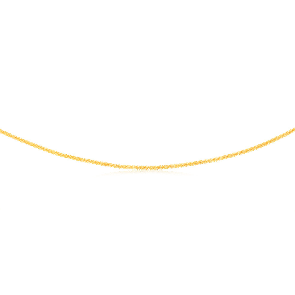 9ct Yellow Gold CrissCross Fancy 40cm Chain