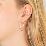 9ct Yellow Gold 30mm Diamond Cut Hoop Earrings