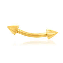 Load image into Gallery viewer, 9ct Yellow Gold Arrow Curved Barbell
