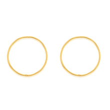 Load image into Gallery viewer, 9ct Yellow Gold 25mm Plain Sleeper Earrings