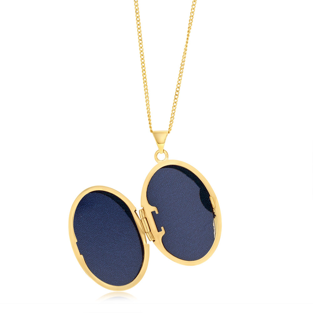 Gold Color Locket 9ct Yellow Gold Engraved Oval Locket– Shiels Jewellers
