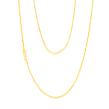Load image into Gallery viewer, 9ct Yellow Gold Fancy Wheat 45cm Chain