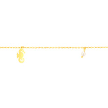 Load image into Gallery viewer, 9ct Yellow Gold Pearl And Other Charms On 27cm Anklet