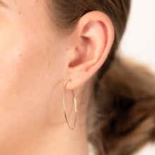 Load image into Gallery viewer, 9ct Yellow Gold Plain 30mm Sleeper Earrings