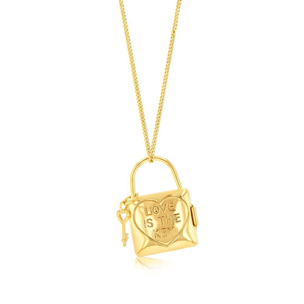 9ct Yellow Gold Lock And Key Locket Pendant– Shiels Jewellers