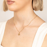 9ct Yellow Gold Tribal Flower Cut Out Pendant