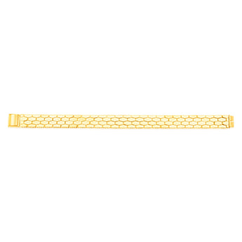 9ct Yellow Gold Fancy Honeycomb 19.7cm Bracelet