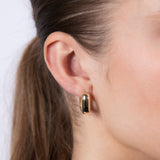 9ct Yellow Gold Square Tube Huggies Hoop Earrings
