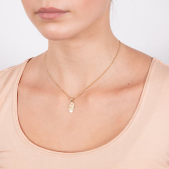 9ct Yellow Gold Oval St. Michael Medallion Pendant