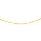 9ct Yellow Gold Figaro Round Box 45cm Chain