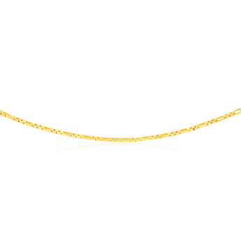 9ct Yellow Gold Figaro Round Box 45cm Chain